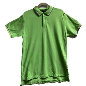 J crew bright green Polo shirt Sz L